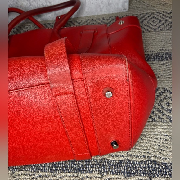 Authentic Ralph Lauren Red Ricky Lambskin Leather Bag BROKEN ZIPPER - Picture 8 of 12